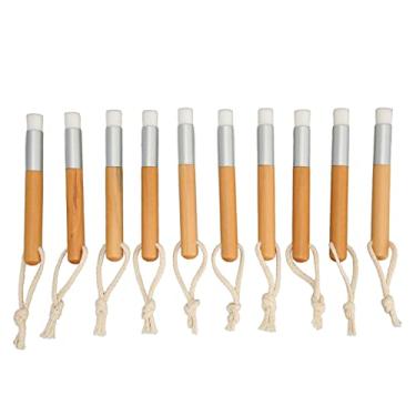 Imagem de Escovas de shampoo para cílios Escova de limpeza para extensão de cílios 10 peças de fibra macia de madeira para limpeza profunda dos poros do nariz e remoção de cravos de