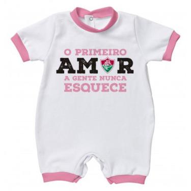 Imagem de Macacão Fluminense Primeiro Amor Rosa - Torcida Baby