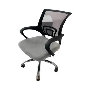 Imagem de Capa De Cadeira De Escritório Em Veludo Elástico Universal Para Cadeir