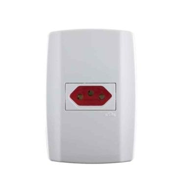 Imagem de Tomada 3p 20a Vermelha - Conjunto Slim Para Uso Residencial E Comercial