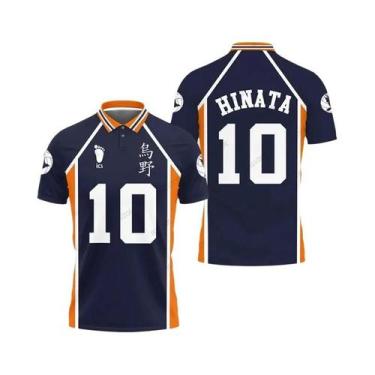Imagem de Camisas Polo De Voleibol Anime Haikyuu Hinata Para Homens, Camisetas E