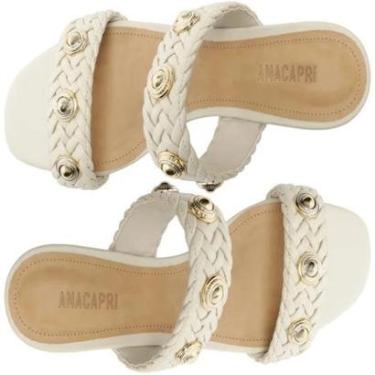 Imagem de Sandália Anacapri Tiras Pedrejadas Branco-Feminino