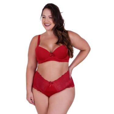Imagem de Conjunto de Lingerie Plus Size Sutiã Reforçado e Calcinha Renda - c5 P