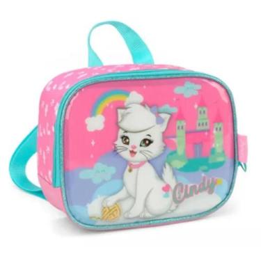 Imagem de Merendeira Lancheira Escolar Infantil Gatinha Cindy Pink - Luxcel
