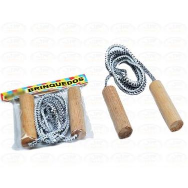 Imagem de Corda De Pular Cabo De Madeira Individual Cores Sortidas - N/D