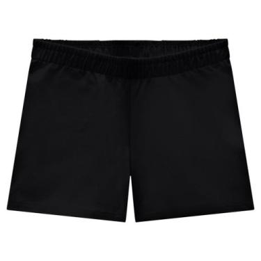 Imagem de Shorts Infantil Menina Kyly em Cotton Cores, 8, Preto