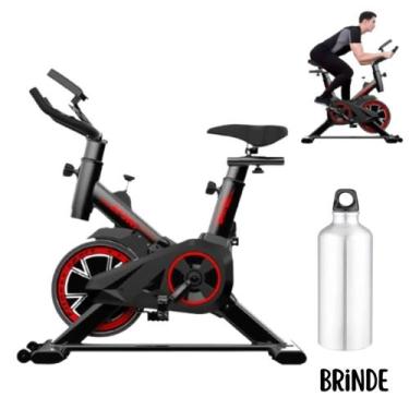 Imagem de Bicicleta Ergométrica Spinning Profissional 150KG Academia com Painel 