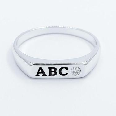 Imagem de Anel Formatura ABC em Prata 925 - MIT JOIAS, Resina, 14