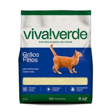 Imagem de Areia Higiênica Petfive Viva! Verde Grãos Finos Para Gatos 10Kg
