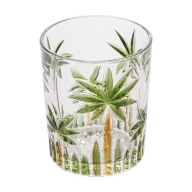 Imagem de Copo Baixo Palm Tree Handpaint 340ml Cristal - Wolff