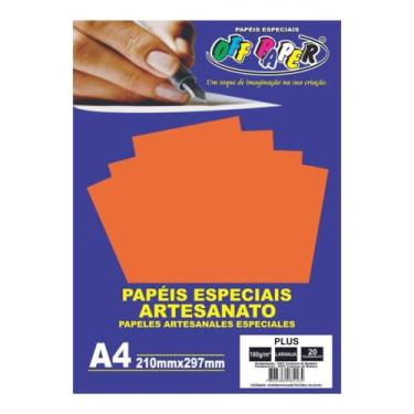 Imagem de Papel Plus Laranja 180g A4 20 Fls - Off Paper