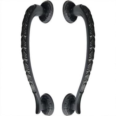 Imagem de Puxador Duplo Stylus Preto Fosco 300Mm Porta Pivotante