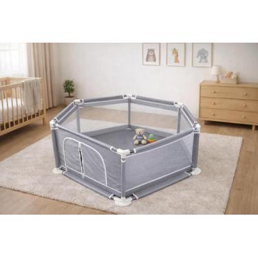 Imagem de Cercadinho Bebê Chiqueirinho Infantil Portátil Dobrável Grande - Davin
