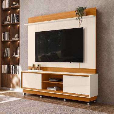 Imagem de Estante para Tv 75 Polegadas 192,5cm X 183,5cm Siena Cinamomo/Off-White