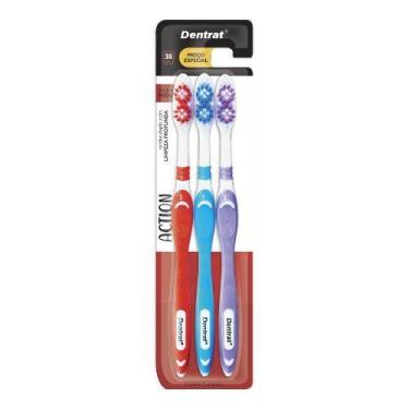 Imagem de Escova dentrat nova adulto action kit c/3