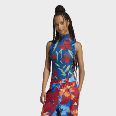 Imagem de Body Adidas Farm Bodysuit Feminino, Azul, M