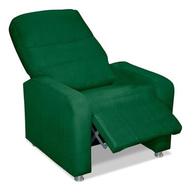 Imagem de Poltrona Decorativa Do Papai Reclinável Confortável Suede - Lm Decor Cor:verde