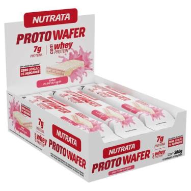 Imagem de Barra de Proteína Proto Wafer 30g 12 Unidades Nutrata, Morango