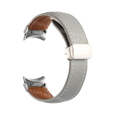 Imagem de Pulseira De Couro Para Samsung Galaxy Watch 7 6 5 4 40 44mm 5Pro Com F