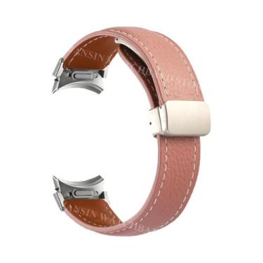 Imagem de Pulseira De Couro Para Samsung Galaxy Watch 7 6 5 4 40 44mm 5Pro Com F