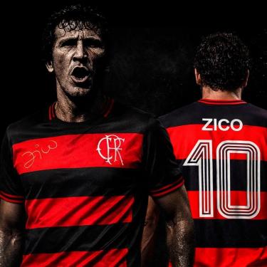 Imagem de Camisa Flamengo Retrô Zico CRF Street Masculina-Masculino