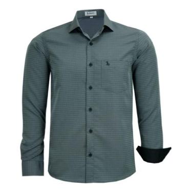 Imagem de Camisa Social Amil Comfort Com Bolso Não Amassa 1853, Chumbo, 2