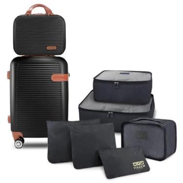 Imagem de Mala de Viagem Bordo Pequena Mão Rígida 10 KG Aprovada Rodinha Kit Fra