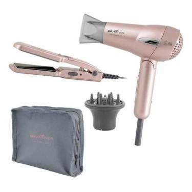 Imagem de Kit Secador e Prancha Britânia Travel Rose Gold Bivolt