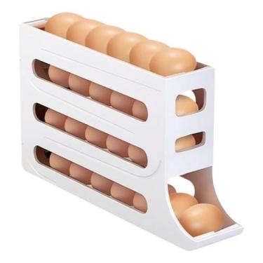 Imagem de Porta Ovos Organizador Automático 4 Andares Dispenser 30 unidades Bran