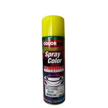 Imagem de Tinta automotiva spray colorgin amarelo fluorescente 300 ml
