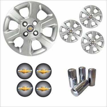 Imagem de Jogo Calota Aro 15 Montana 2011 à 2020 Chevrolet GM + Emblema Resinado