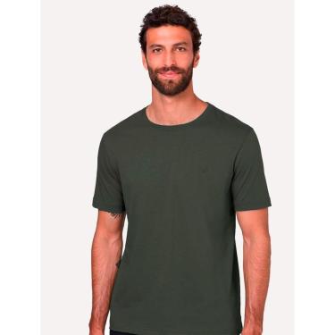Imagem de Camiseta Dudalina Masculina Essentials Modal Logo Verde Militar-Masculino