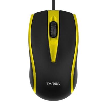 Imagem de Mouse Óptico USB com Fio 1200 DPI Targa M50 Amarelo