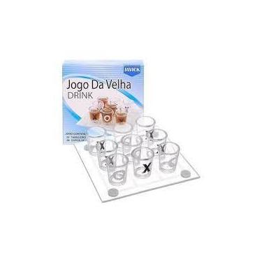 Imagem de Shot Drink Jogo Da Velha 20x20 De Vidro Copos 20ml Tequila - Mundo