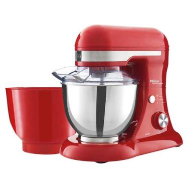 Imagem de Batedeira Planetária Philco Turbo Inox 600W 110V, Vermelho, 110V