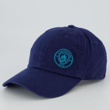 Imagem de Boné Manchester City 6 Gomos Logo Azul Marinho, Único