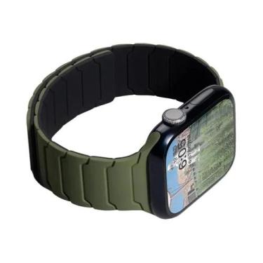 Imagem de Pulseira Ultra Magnética De Silicone Para Apple Watch Série 9 8 7 6 SE