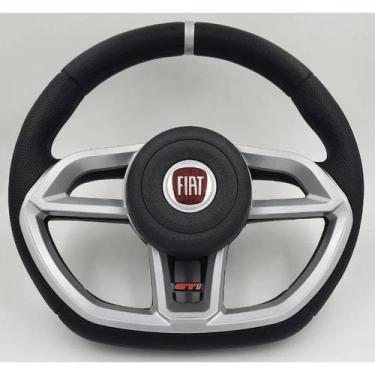 Imagem de Volante Esportivo Gti Prata Palio Fire Siena Brava Uno - Fiat