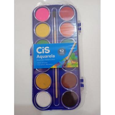 Imagem de Aquarela escolar cis estojo com 12 cores