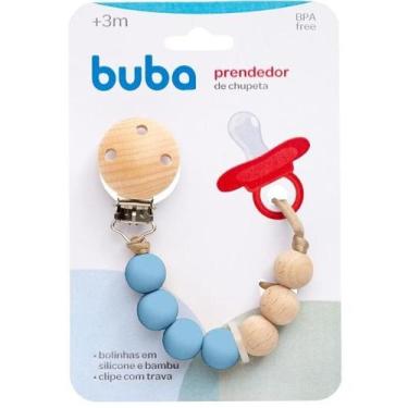 Imagem de Prendedor de Chupeta Silicone e Bambu Azul Buba