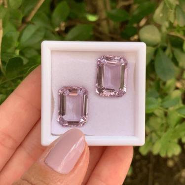 Imagem de Ametista Lilás Baguete Par 22,48ct - SP GEMAS