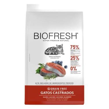 Imagem de Ração Biofresh Para Gatos Adultos Castrados Sabor Salmão, Alecrim, Chá