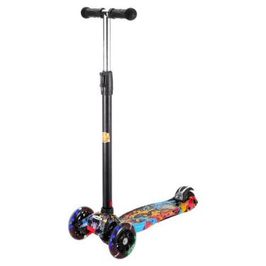 Imagem de Patinete Infantil Flash Radical 3 Rodas Luz Led Inclinavel Estilo Urba