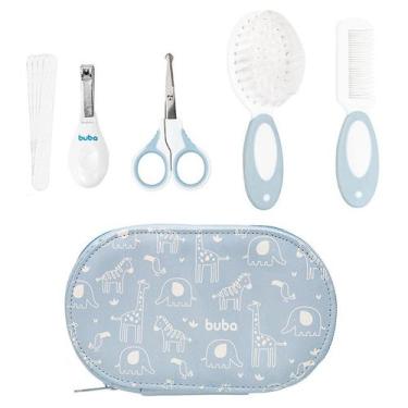 Imagem de Kit Higiene Cuidados Bebê Com Estojo Completo Tesoura Pente Cortador M