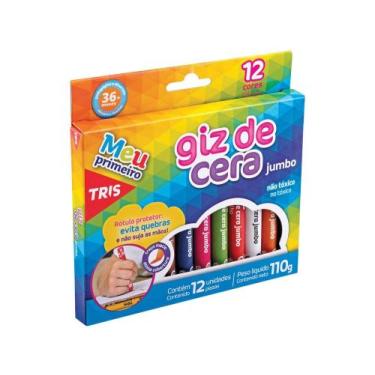 Imagem de Giz de Cera 12 Cores Tris - Meu Primeiro Jumbo