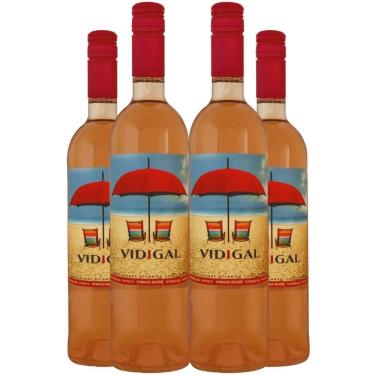 Imagem de Vinho Verde Chapéu De Praia Rose 750ml Kit 4 Garrafas