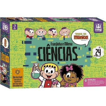 Imagem de Brinquedo Educativo Turma da Mônica Ciência Franjinha e Milena 24 Experimentos Nig