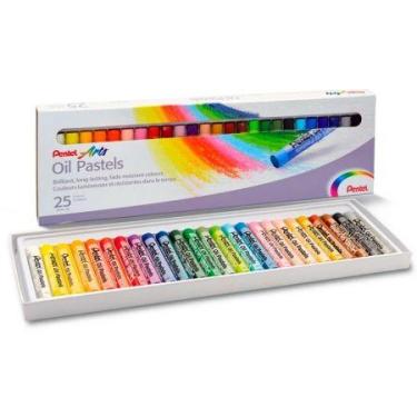 Imagem de Giz pastel oleoso PHN-25 - com 25 cores - Pentel