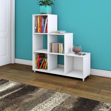 Imagem de Estante de Livros 90CMX96,5cm Multiuso Branco - Tecno Mobili