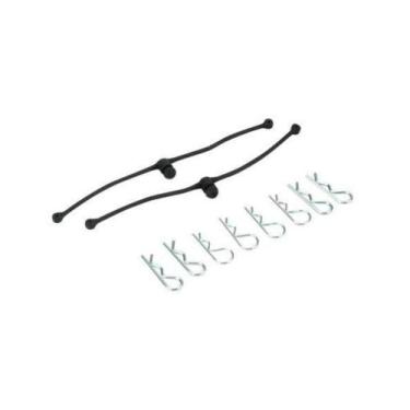 Imagem de Kit Retentores de Presilha de Carroceria Preto com Body Clips Carro RC